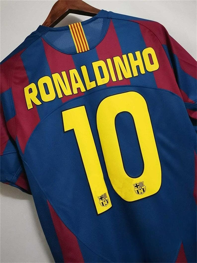 05-06 Barcelona Jersey, NO.10 Ronaldinho Jersey, NO.30 MESSI Jersey
