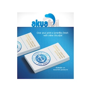 Akua Foil Business Cards Full Color on Front Plus Foil 5/0