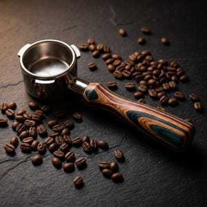 Anpassningsbar Skateboard Trä Breville/Sage Delonghi 54 mm miljövänlig bottenlös portafilter - Uppgradera ditt espressospel