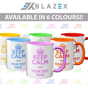 Keep Calm Colour Personalised Gift Mug Cup Coffee