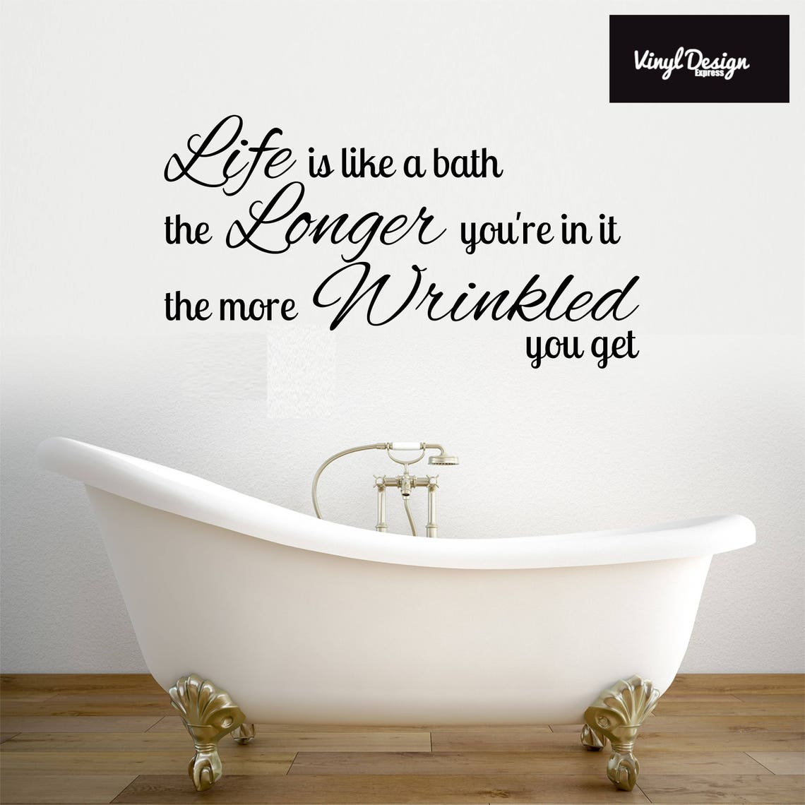 Bathroom Wall Art Life is Like a Bath Quote Vinyl Wall Art Etsy