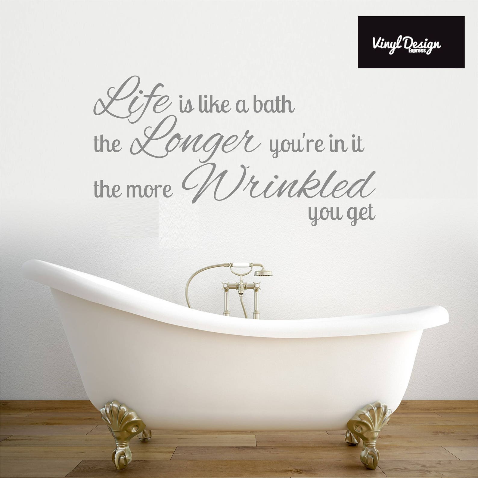 Bathroom Wall Art Life is Like a Bath Quote Vinyl Wall Art Etsy
