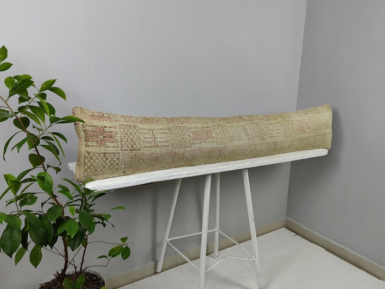 Hand woven pillow - long pillow - bed pillow - decorative pillow - rug pillow - anatolian pillow - unique pillow - turkish pillow rug cover image 9