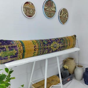 Extra long lumbar pillow, retro pillow, morrocan cushion, unique throw pillow, pillow cover, decorative pillow, boho pillow cover