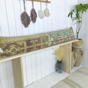 Long Lumbar Pillow Cover , turkish rug pillow cover , turkish pillow cover , decorative bed pillow , rustic home decor , boho pillow cover