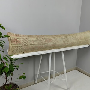 Hand woven pillow - long pillow - bed pillow - decorative pillow - rug pillow - anatolian pillow - unique pillow - turkish pillow rug cover image 1