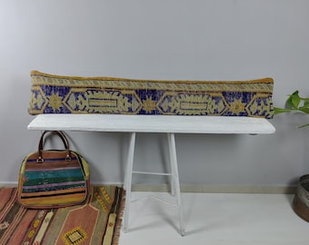 Extra long lumbar pillow, kilim pillow, turkish throw pillow, embroidered pillow, lumbar pillow, morrocan pillow, boho pillow, bed pillow !