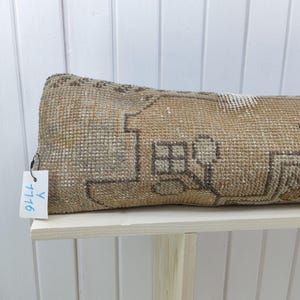 Brown Oversized Lumbar Throw Pillow Cover 8x48 turkish rug pillow,Beige brown Large Soft Body Pillow - Extra long Cushion Cover for Bed Sofa
