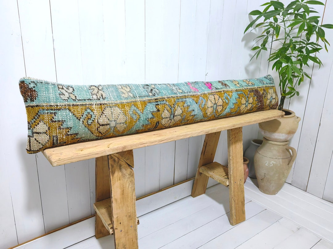 Extra Long Bolster Pillow Cover, Turkish Rug Pillow Cover, Extra Long