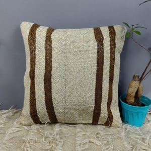 Kilim pillow cover - turkish rug pillow cover - turkish pillow cover - Natural Dye color Pillow cover