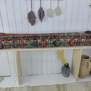 Extra long lumbar pillow, turkish throw pillow, morrocan pillow, kilim pillow, ottoman pillow cover, decorative pillow, lumbar pillow