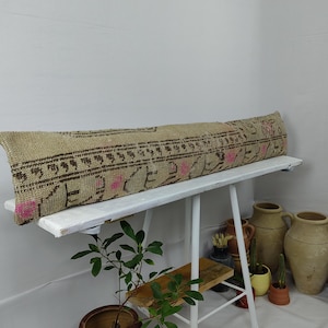 Cojín grande de alfombra turca - Decoración rústica para el hogar y cojín lumbar bohemio moderno - Regalo perfecto para un nuevo hogar