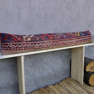 Long Lumbar Pillow, Turkish Throw Pillow Cover, Neutral Rug Pillow, Kilim Cushion, Handmade Pillow, Boho Lumbar Pillow, Sofa Decor