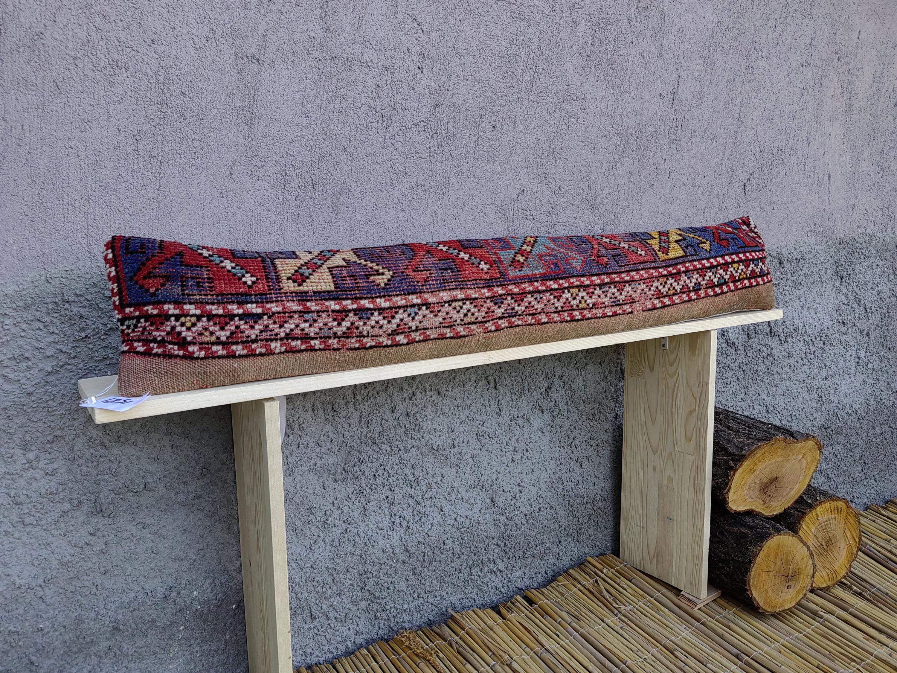 LONG BOLSTER PILLOW TURKISH RUG PILLOW LONG BED PILLOW LONG LUMBAR PILLOW DECOR - Picture 11 of 12