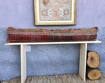 Oversized Lumbar Pillow Cover | Long Lumbar Pillow, Extra Long Pillow, Handmade Cushion, Boho Decor, Turkish Rug Pillow Cover