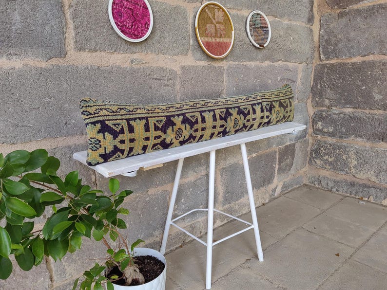 TURKISHRUGSPILLOW Kilim Lumbar Pillow