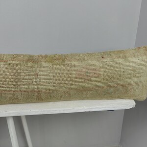 Hand woven pillow - long pillow - bed pillow - decorative pillow - rug pillow - anatolian pillow - unique pillow - turkish pillow rug cover image 6