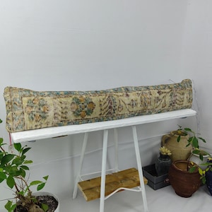 Pastel Worn Euro Sham Cover | Chenille Handmade Vintage Kilim Pillow