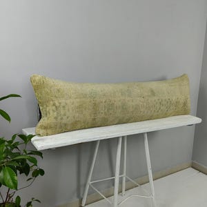 Extra long lumbar pillow, kilim pillow, turkish throw pillow, embroidered pillow, lumbar pillow, morrocan pillow, boho pillow, bed pillow !