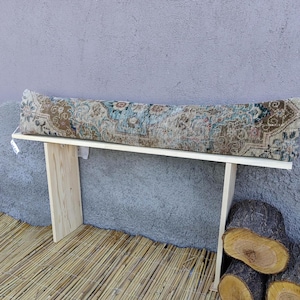 8x48 Extra Long Kilim Lumbar Pillow | long pillow king bed,long lumbar pillow cover, extra lumbar pillow, long pillow for bed,bolster pillow