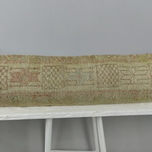 Hand woven pillow - long pillow - bed pillow - decorative pillow - rug pillow - anatolian pillow - unique pillow - turkish pillow rug cover image 5