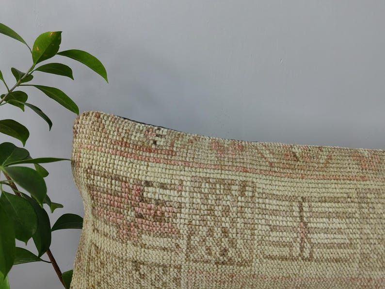 Hand woven pillow - long pillow - bed pillow - decorative pillow - rug pillow - anatolian pillow - unique pillow - turkish pillow rug cover image 7