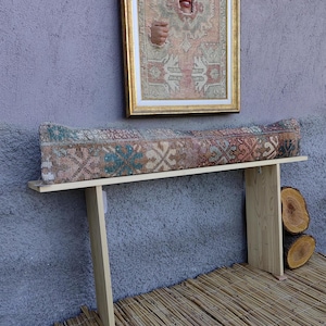 Long Lumbar Pillow for King Bed, 8x48 Turkish Kilim Pillow Cover, Vintage Rug Cushion, Extra Long Boho Pillow, Free Shipping
