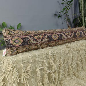 Extra Long Lumbar Pillow Cover | turkish rug pillow cover  | turkish pillow cover ! | Cushion Cover