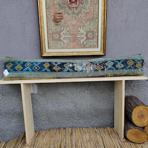 long lumbar pillow, kilim pillow, turkish throw pillow, boho pillow cover, lumbar pillow, kilim cushion, long pillow, decorative pillow