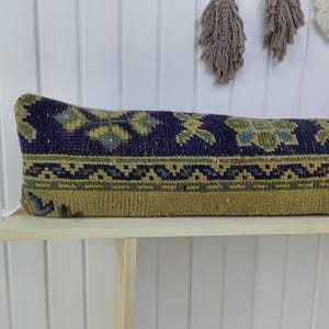 Long Pillow For Bed, Extra Long Pillow, Lumbar Throw Pillow, Boho Pillow For Bed, Body Pillow Cover, Long Lumbar Pillow, Vintage Cushion