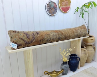 Extra Long Lumbar Pillow Cover | turkish rug pillow cover  | turkish pillow cover !  | RUSTİC DECOR!