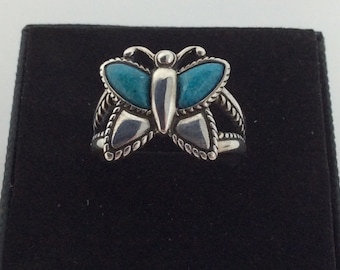 Carolyn Pollack Sterling Silber Schmetterling Ring Größe S