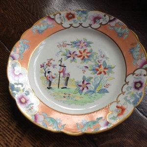 Charles Heathcote & Co Cambria early 1800s chinoiserie pattern plate