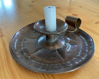 Palillo de cámara de cobre de Cornualles hecho a mano de Arts and Crafts