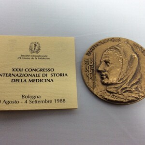 BronzeMedaille des italienischen Bildhauers Giannantonio Bucci in Präsentation Geldbörse Bild 3
