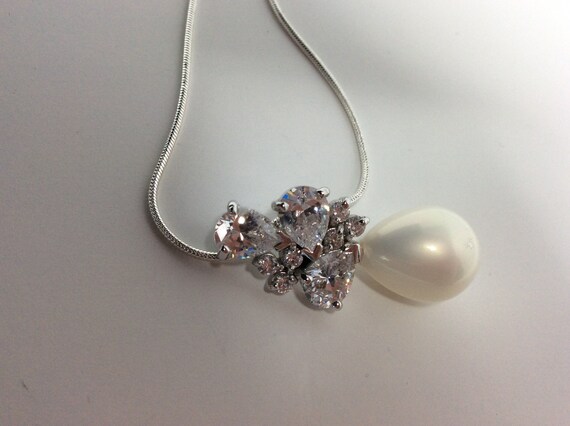 Charles Winston Vintage Faux Pearl And Cubic Zirc… - image 7