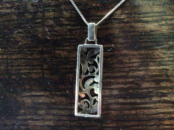 Rectangular openwork sterling silver and marcasit… - image 5