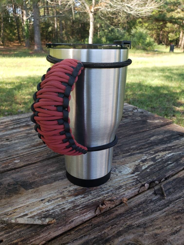 Paracord Cup Handle. Made With 550 Paracord & Bungee Shock Cord