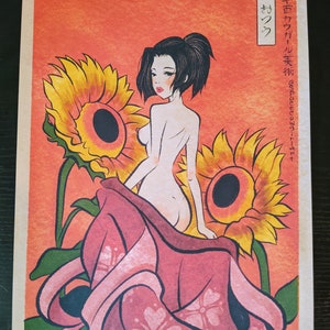 Samurai Champloo Backwards Beauty Fuu Ukiyo-e Pinup Print