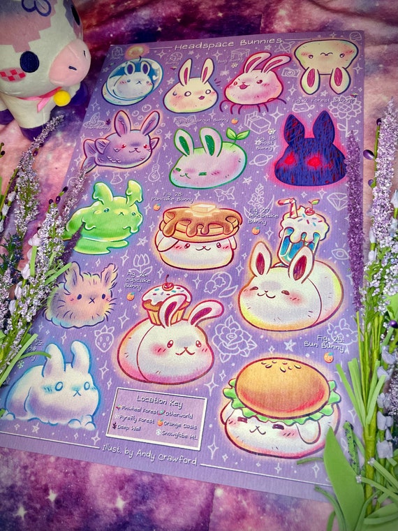Headspace Dreamworld Bunnies Omori Print - Etsy