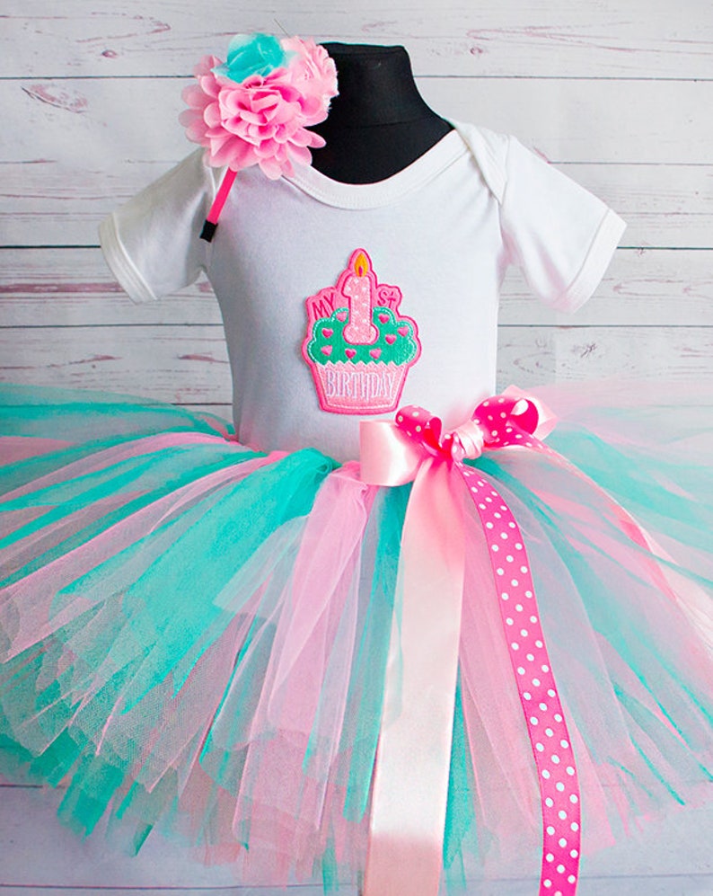 Mint /& pink tutu birthday outfit 1st Birthday tutu outfit Birthday Tutu Set baby tutu from Europe