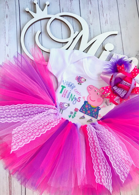 peppa pig birthday tutu set
