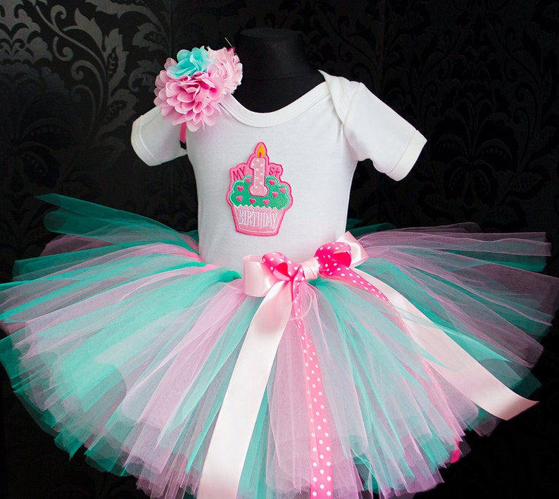 Mint /& pink tutu birthday outfit 1st Birthday tutu outfit Birthday Tutu Set baby tutu from Europe