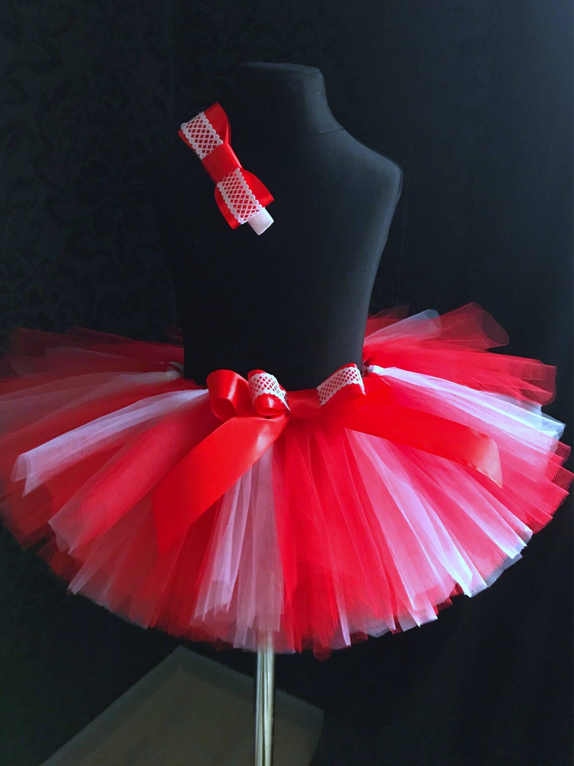 red and white tutu skirt