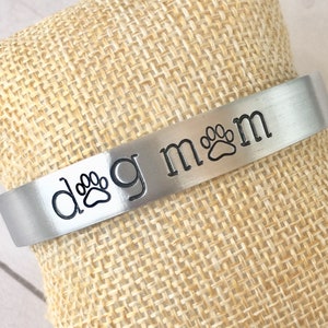 Custom name bracelet-dog mom bracelet-personalized bracelet-dog lover jewelry-paw print jewelry-gifts for her-gifts under 15-dog mom gift