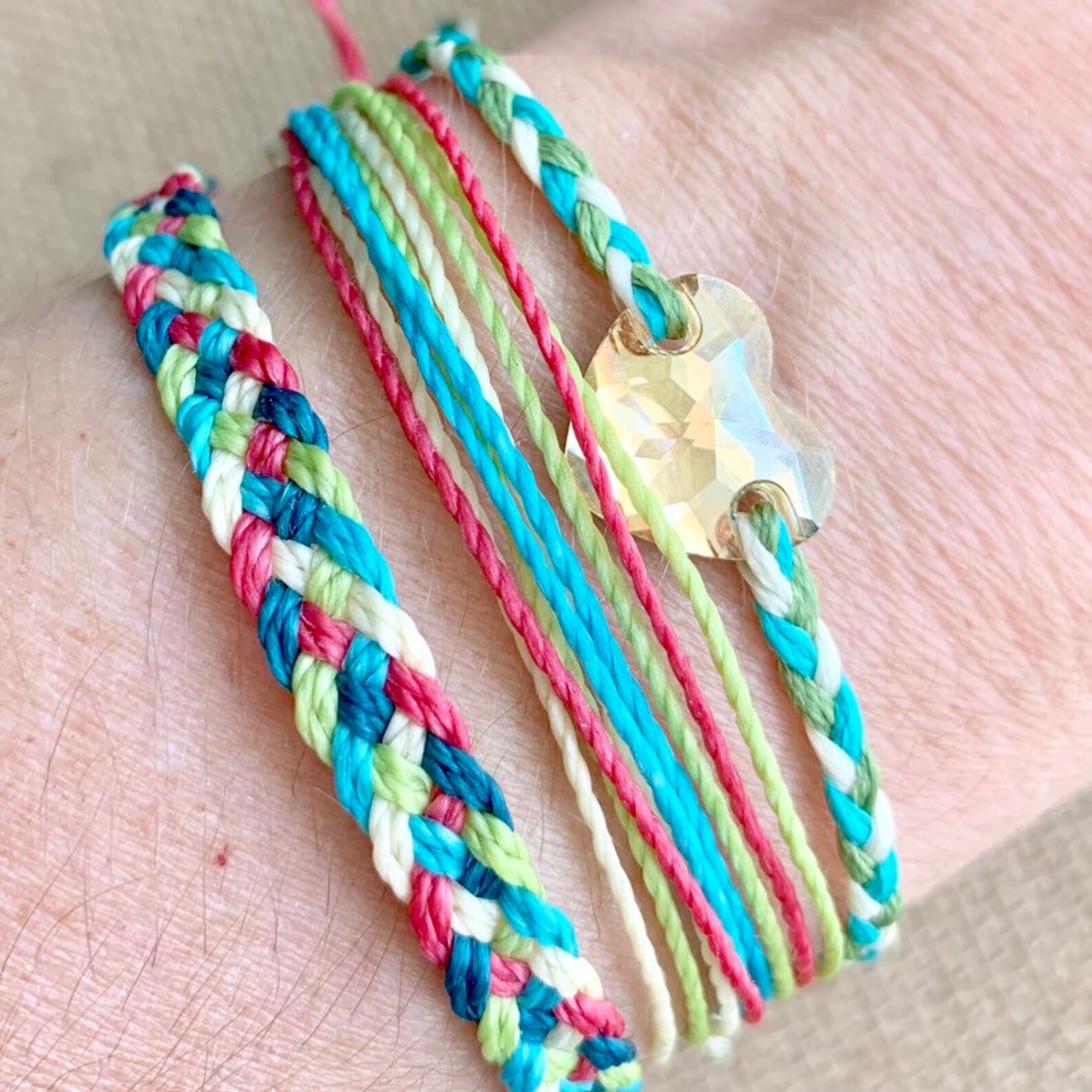 Wax string braceletbracelet setwaterproof Etsy