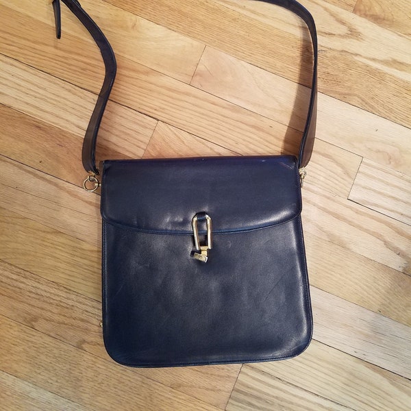 Vintage Bienen-Davis Navy Shoulder Bag