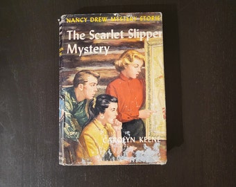 Vintage 1950's Nancy Drew Book - The Scarlet Slipper Mystery