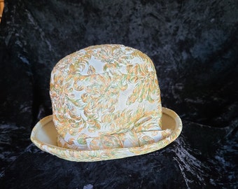 Vintage Woman's Brocade Bowler Hat