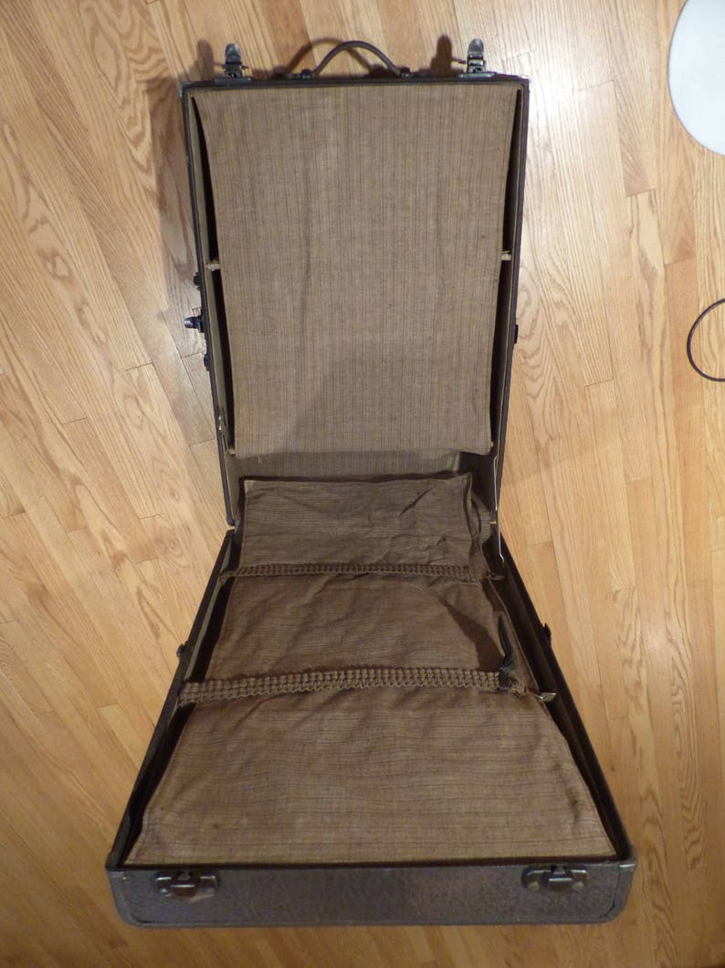 Vintage Walrus Skin Leather Suitcase Large